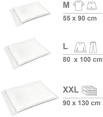 Rayen Basic Basic Saver שקיות שומר כיסוי לאחסון אבק לבגדים | L גודל | 80 x 10 סמ | שקוף, 80x100